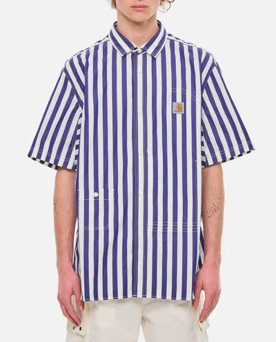 Shop Junya Watanabe Short Sleeve Stripes Shirt  Carhartt Wip In Multicolour