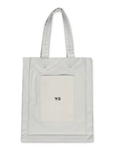 Shop Y-3 Lux Flat Tote Bag In White