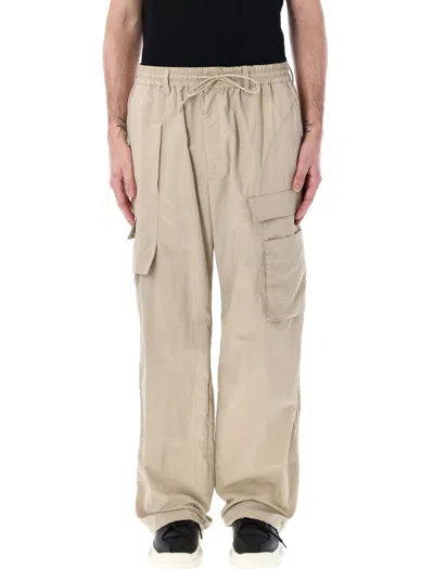 Shop Y-3 Crinkle Nylon Cargo Pants In Clay Brown