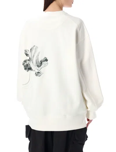 Shop Y-3 Graphic French Terry Sweatshirt In White