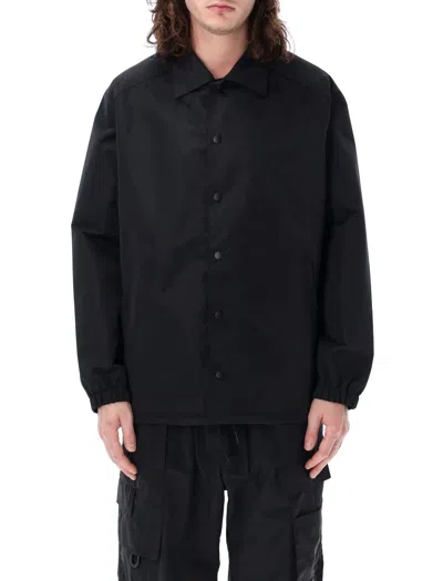 Shop Y-3 Graphic Print Shirt Jaket In Black