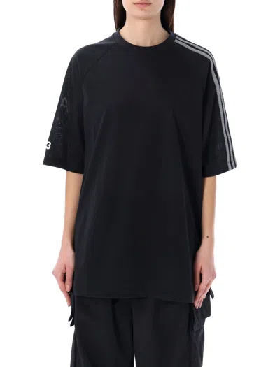 Shop Y-3 3-stripes T-shirt In Black