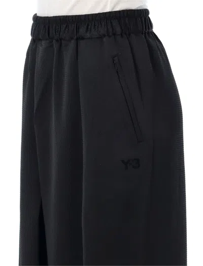 Shop Y-3 Tech Seersucker Jogging Pants In Black