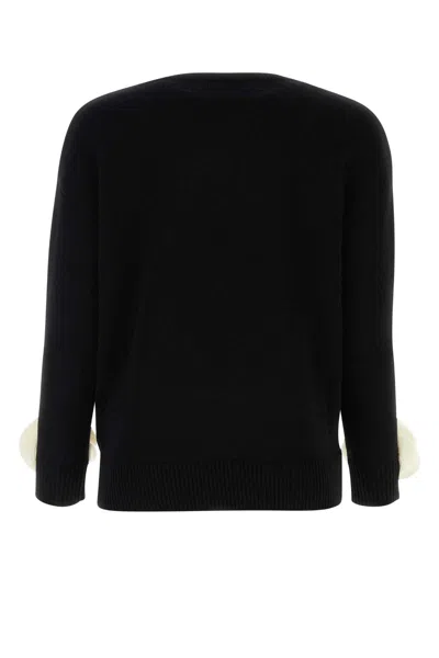 Shop Valentino Black Wool Sweater In Neroavorio