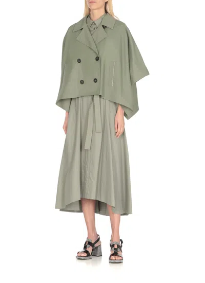 Shop Peserico Line Blend Cape In Green