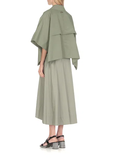 Shop Peserico Line Blend Cape In Green