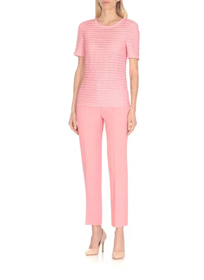 Shop Ermanno Scervino T-shirt With Strass In Pink