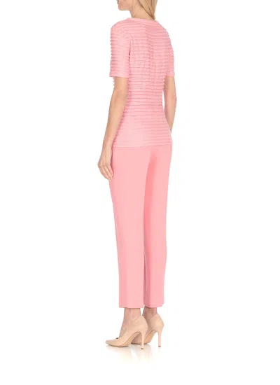 Shop Ermanno Scervino T-shirt With Strass In Pink