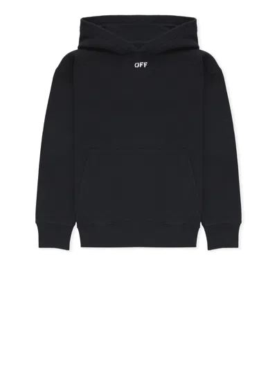 Shop Off-white Off Stamp Plain Hoodie In Black