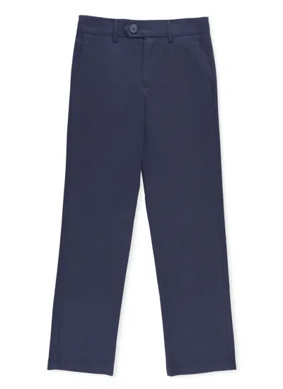 Shop Fay Cotton Trousers In Blue