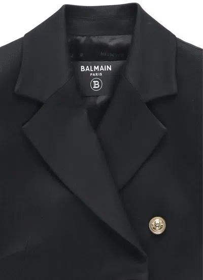 Shop Balmain Viscose Jacket In Black