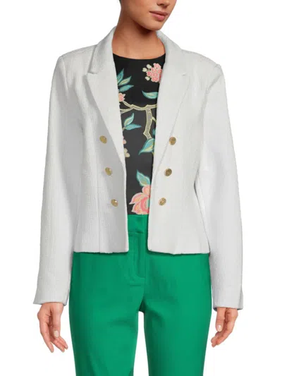 Shop Nanette Lepore Women's Open Front Jacket In White