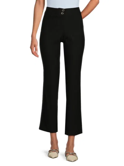 Shop Nanette Lepore Women's Ankle Flare Pants In Very Black