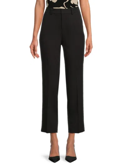 Shop Saks Fifth Avenue Women's Crop Straight Leg Pants In Black