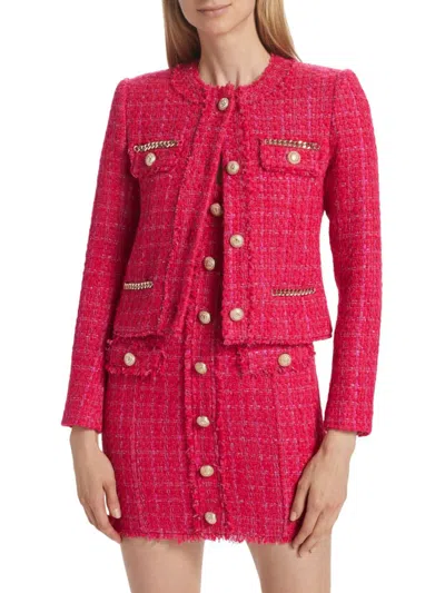 Shop Generation Love Women's Kristen Tweed Jacket In Hot Pink