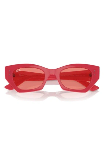 Shop Ray Ban Zena 49mm Geometric Sunglasses In Pink