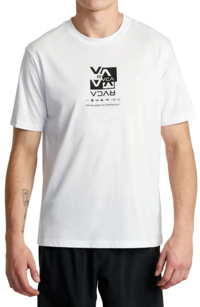 Shop Rvca Splitter Stacks Performance Graphic T-shirt In White