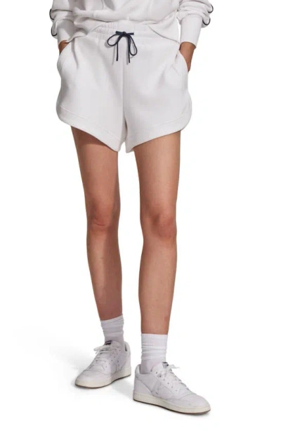 Shop Varley Ollie High Waist Sweat Shorts In White