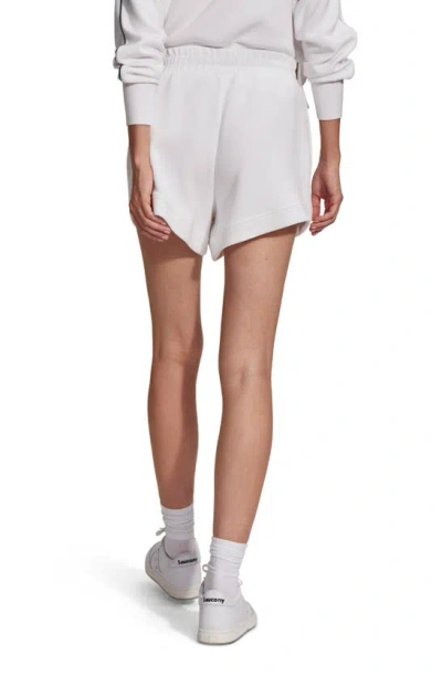 Shop Varley Ollie High Waist Sweat Shorts In White