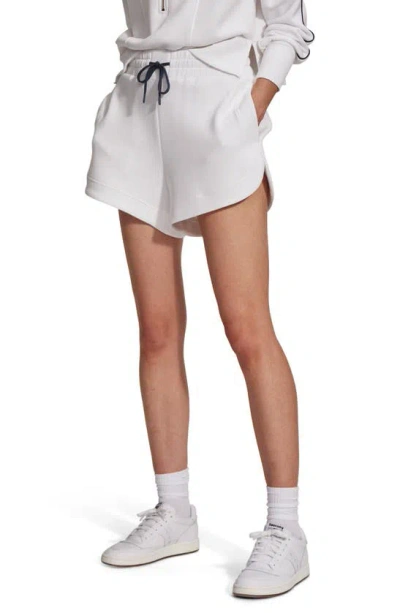 Shop Varley Ollie High Waist Sweat Shorts In White
