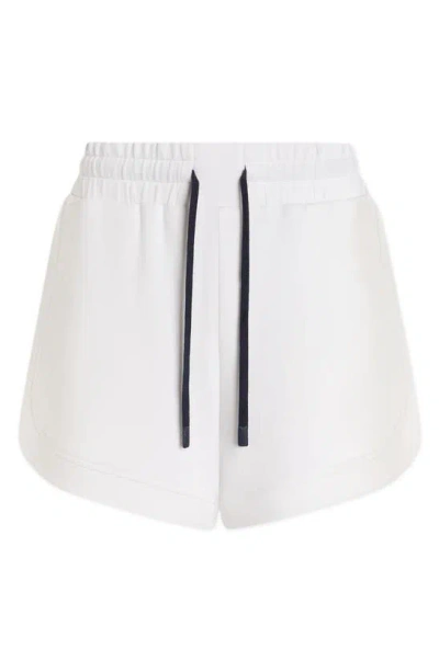 Shop Varley Ollie High Waist Sweat Shorts In White