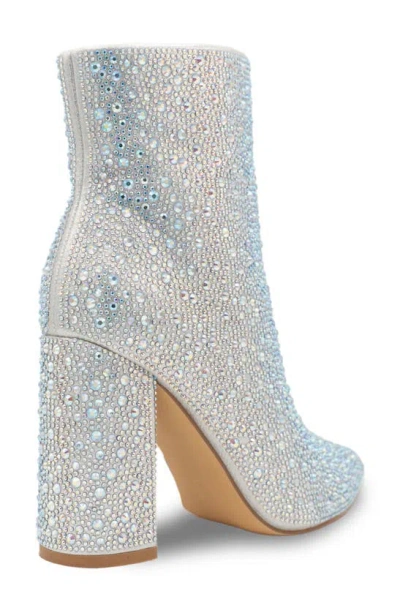 Touch Ups Silver Block Heel Bootie In Luca