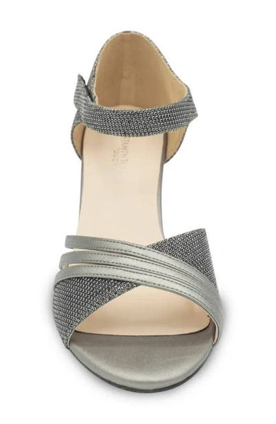 Touch Ups Champagne Ankle Strap Sandal In Pewter