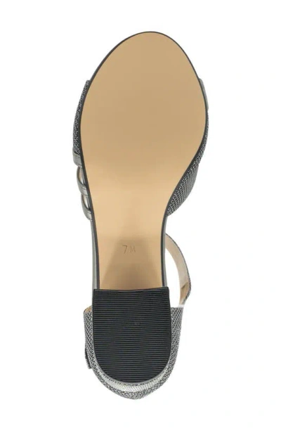Touch Ups Champagne Ankle Strap Sandal In Pewter