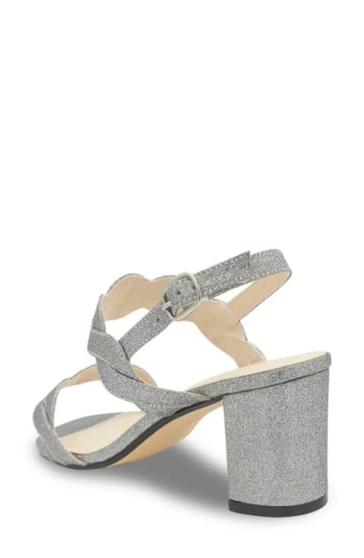 Touch Ups Champagne Ankle Strap Sandal In Pewter
