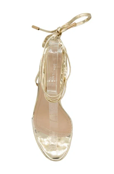 Touch Ups Silver Ankle Wrap Sandal In Gold
