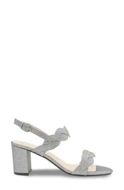 Touch Ups Champagne Ankle Strap Sandal In Pewter