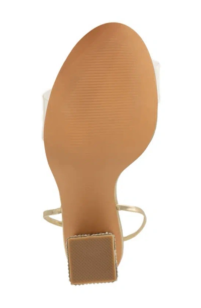 Touch Ups Silver Ankle Wrap Sandal In Gold