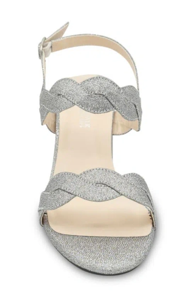Touch Ups Champagne Ankle Strap Sandal In Pewter