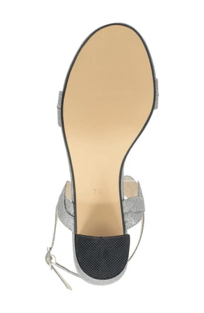 Touch Ups Champagne Ankle Strap Sandal In Pewter
