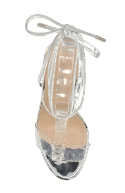 Touch Ups Silver Ankle Wrap Sandal In Silver