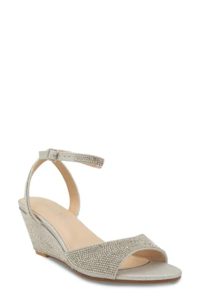 Shop Touch Ups Moxie Ankle Strap Wedge Sandal In Silver