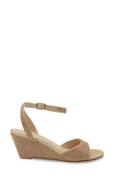 Shop Touch Ups Moxie Ankle Strap Wedge Sandal In Champagne