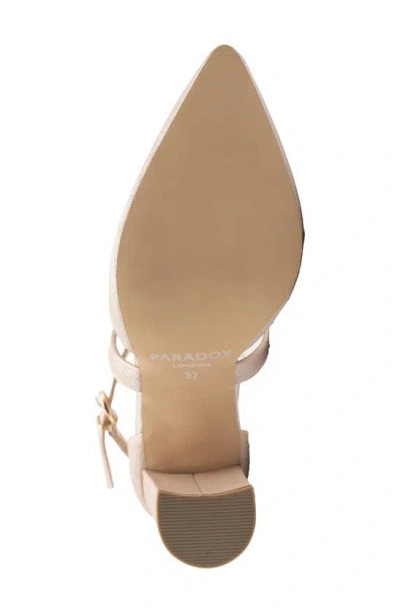 Paradox London Pink Rylee Pointed Toe Pump In Beige
