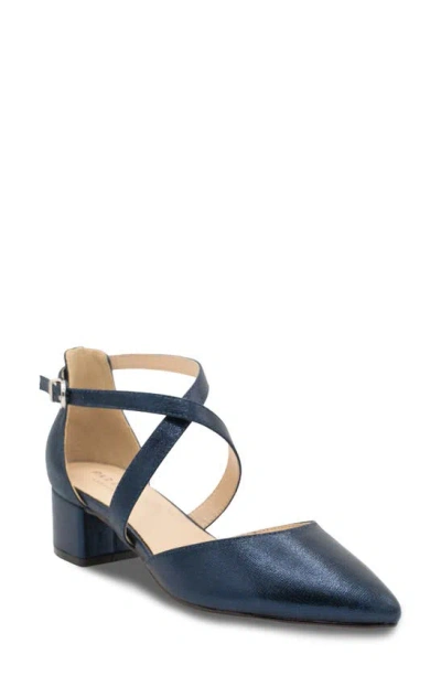 Shop Paradox London Pink Francis Pointed Toe Pump In Navy