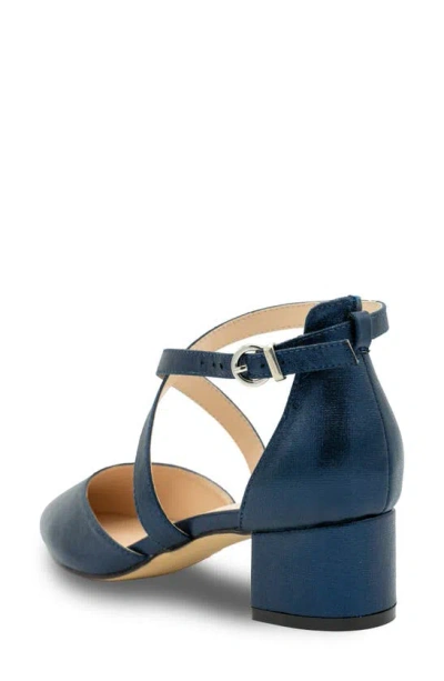 Paradox London Pink Francis Pointed Toe Pump In Navy