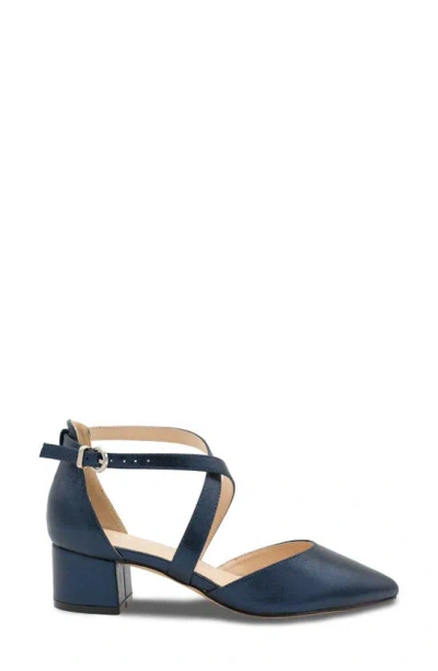 Paradox London Pink Francis Pointed Toe Pump In Navy