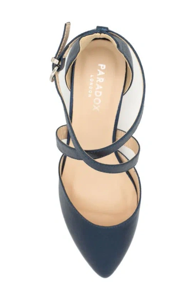 Shop Paradox London Pink Francis Pointed Toe Pump In Navy