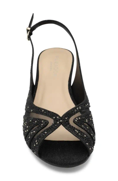 Paradox London Pink Jocelyn Slingback Wedge Sandal In Black