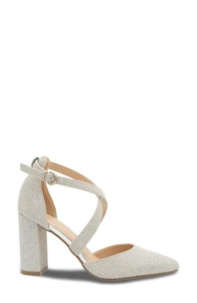 Paradox London Pink Rylee Pointed Toe Pump In Silver