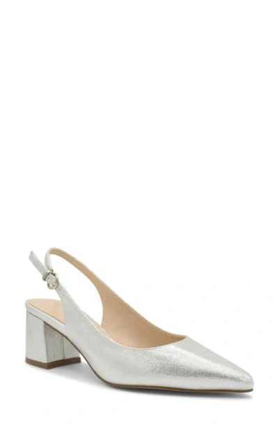Shop Paradox London Pink Imelda Slingback Pointed Toe Pump In Silver