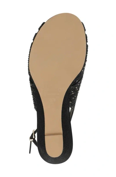 Paradox London Pink Jocelyn Slingback Wedge Sandal In Black