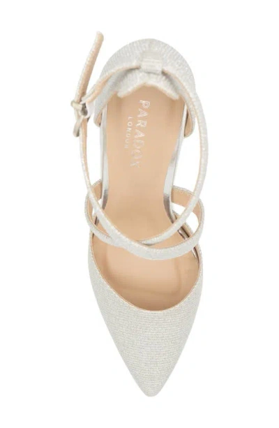 Paradox London Pink Rylee Pointed Toe Pump In Silver