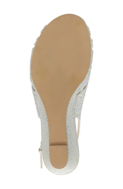 Paradox London Pink Jocelyn Slingback Wedge Sandal In Silver