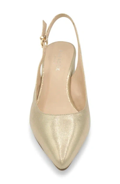 Paradox London Pink Imelda Slingback Pointed Toe Pump In Champagne