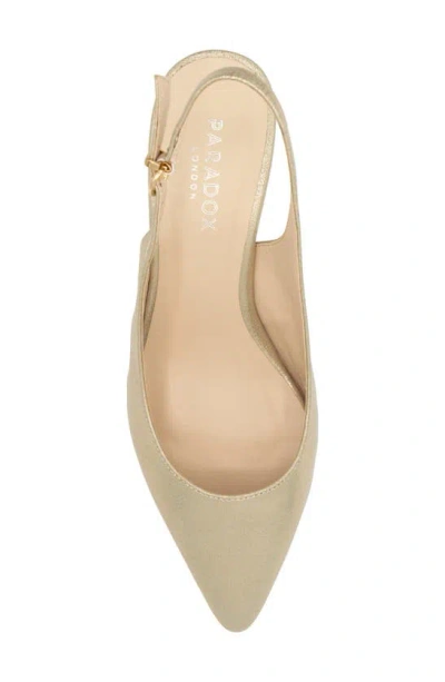 Paradox London Pink Imelda Slingback Pointed Toe Pump In Champagne